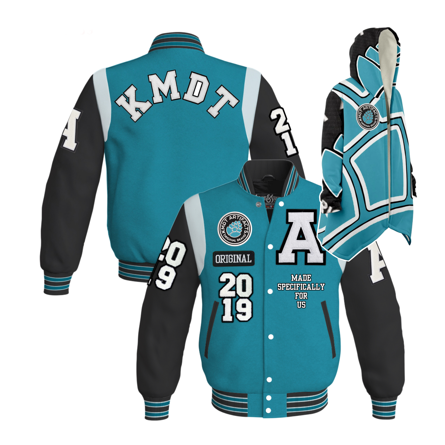 2019 A Letterman Teal/ Black