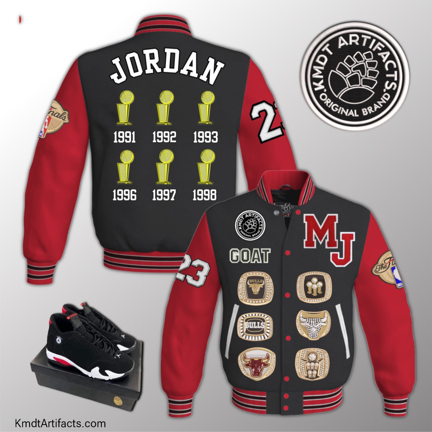 Jordan 6 Rings Letterman RD/BLK