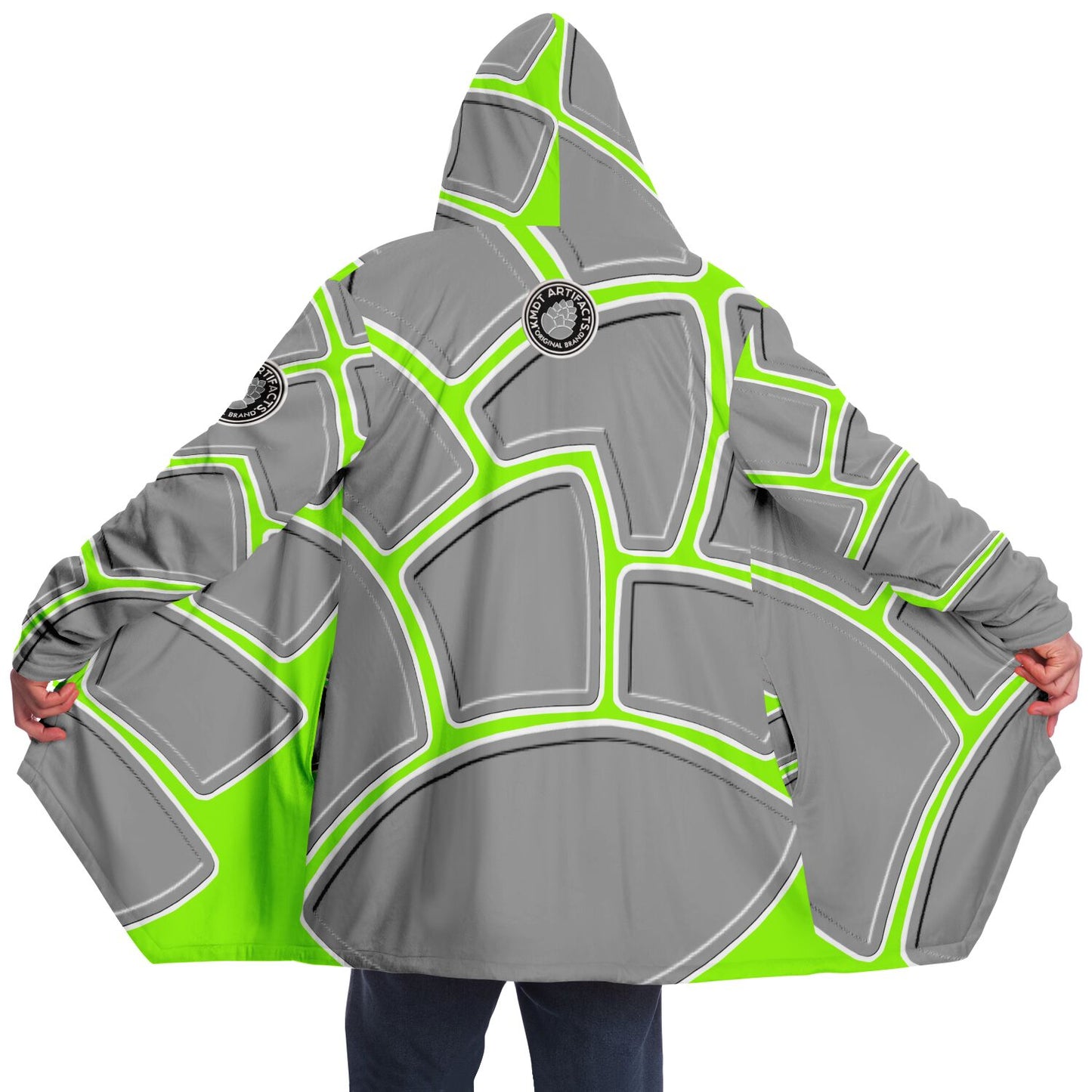 Microfleece Cloak - AOP Lime Cone