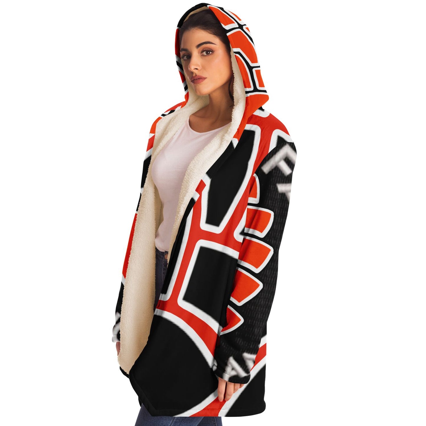 Microfleece Cloak - AOP Orange Cone