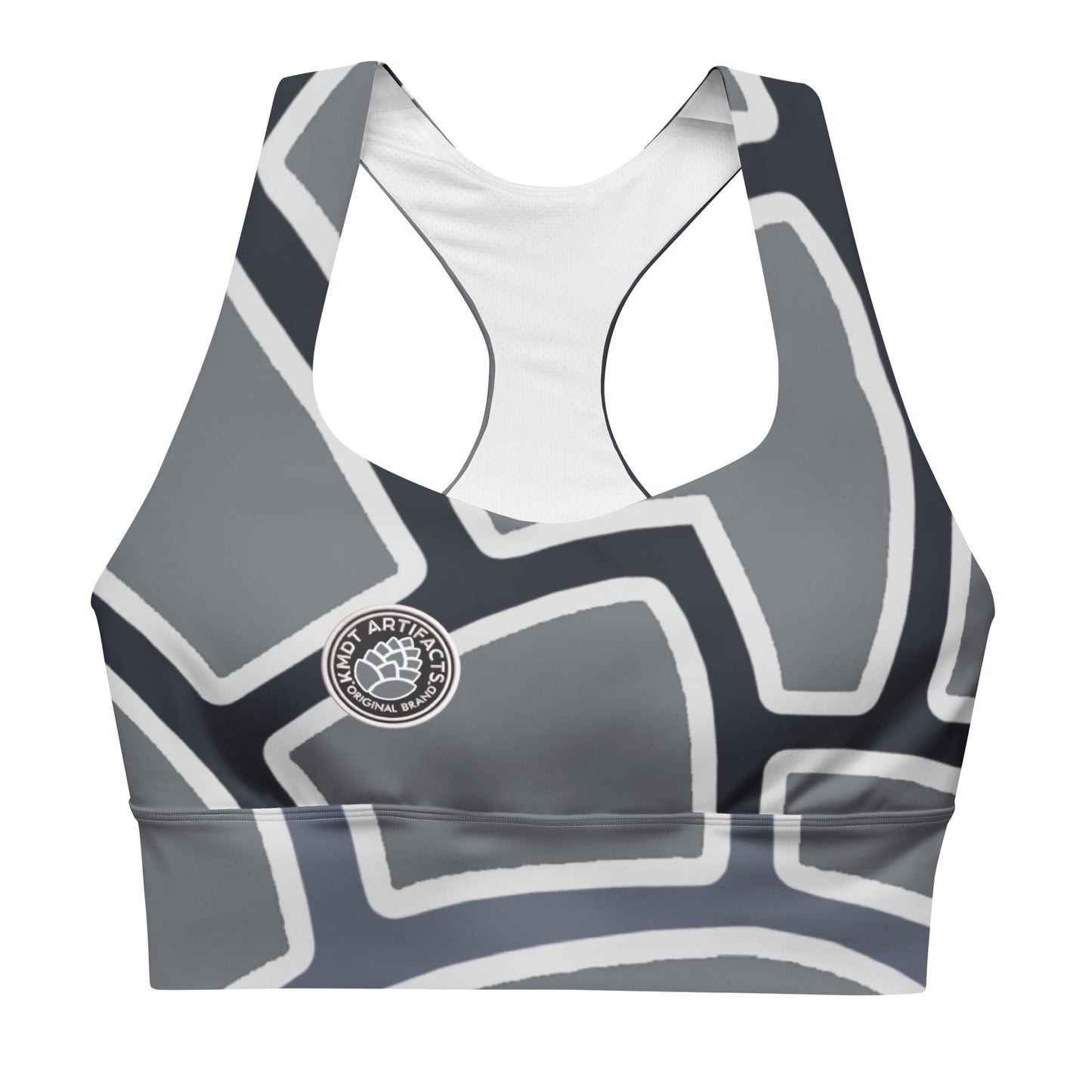 Navy Cone Longline sports bra