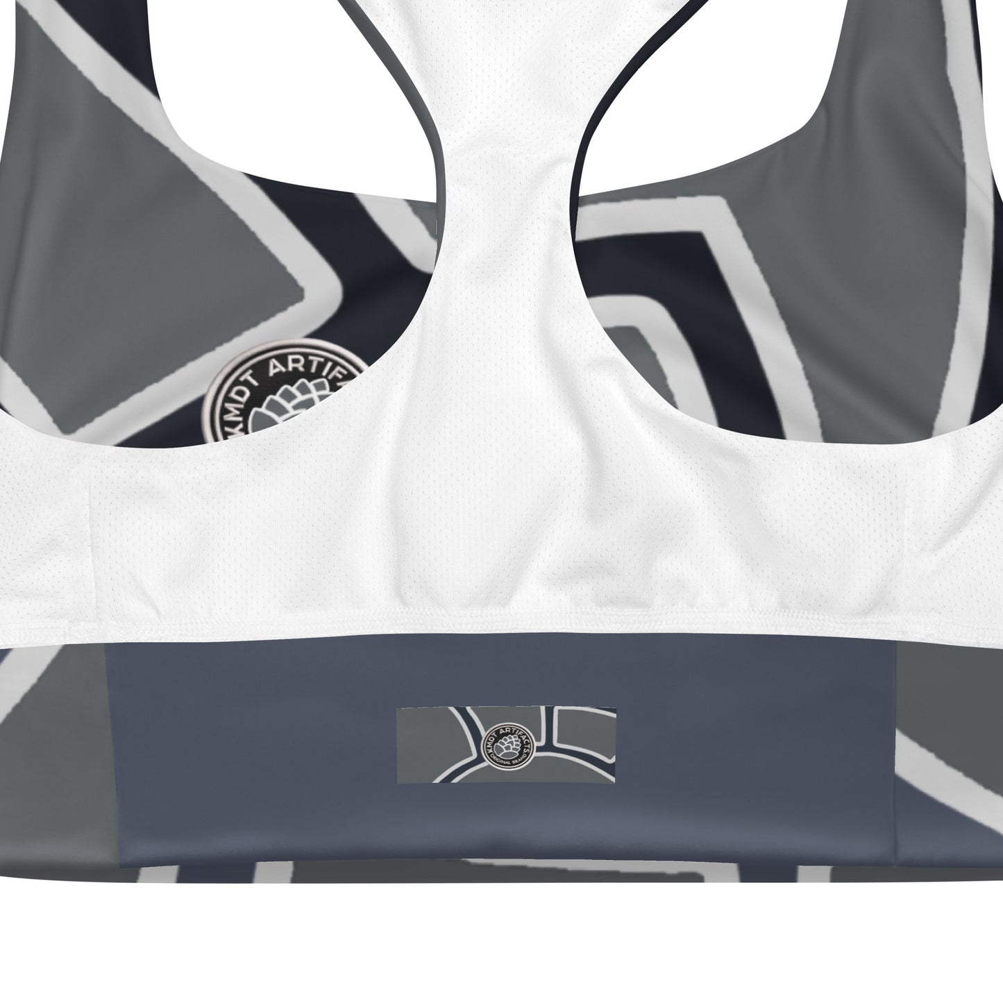 Navy Cone Longline sports bra