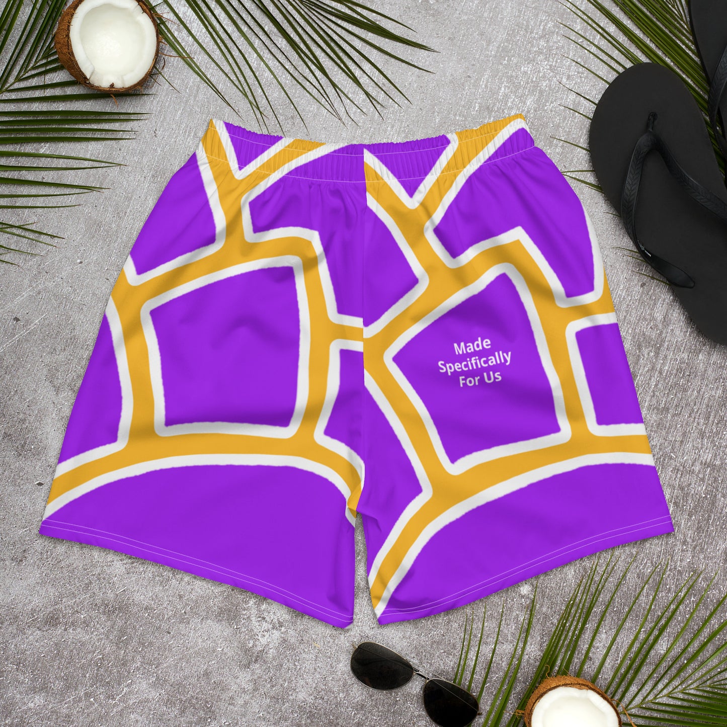 Pine Cone AO Purple/Gold Men's Recycled Athletic Shorts