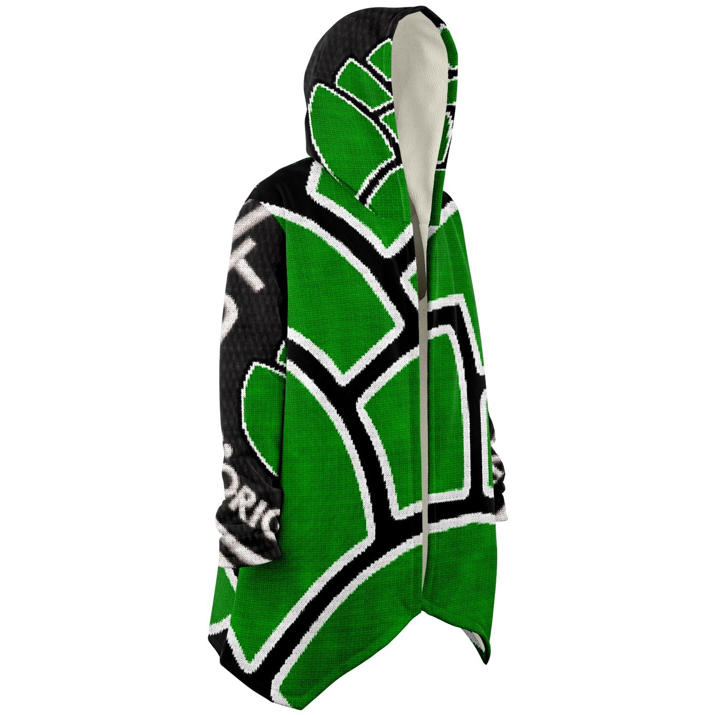 Microfleece Cloak - AOP Green Cone