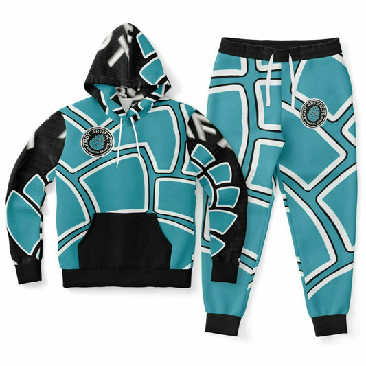 Fashion Hoodie & Jogger - AOP teal