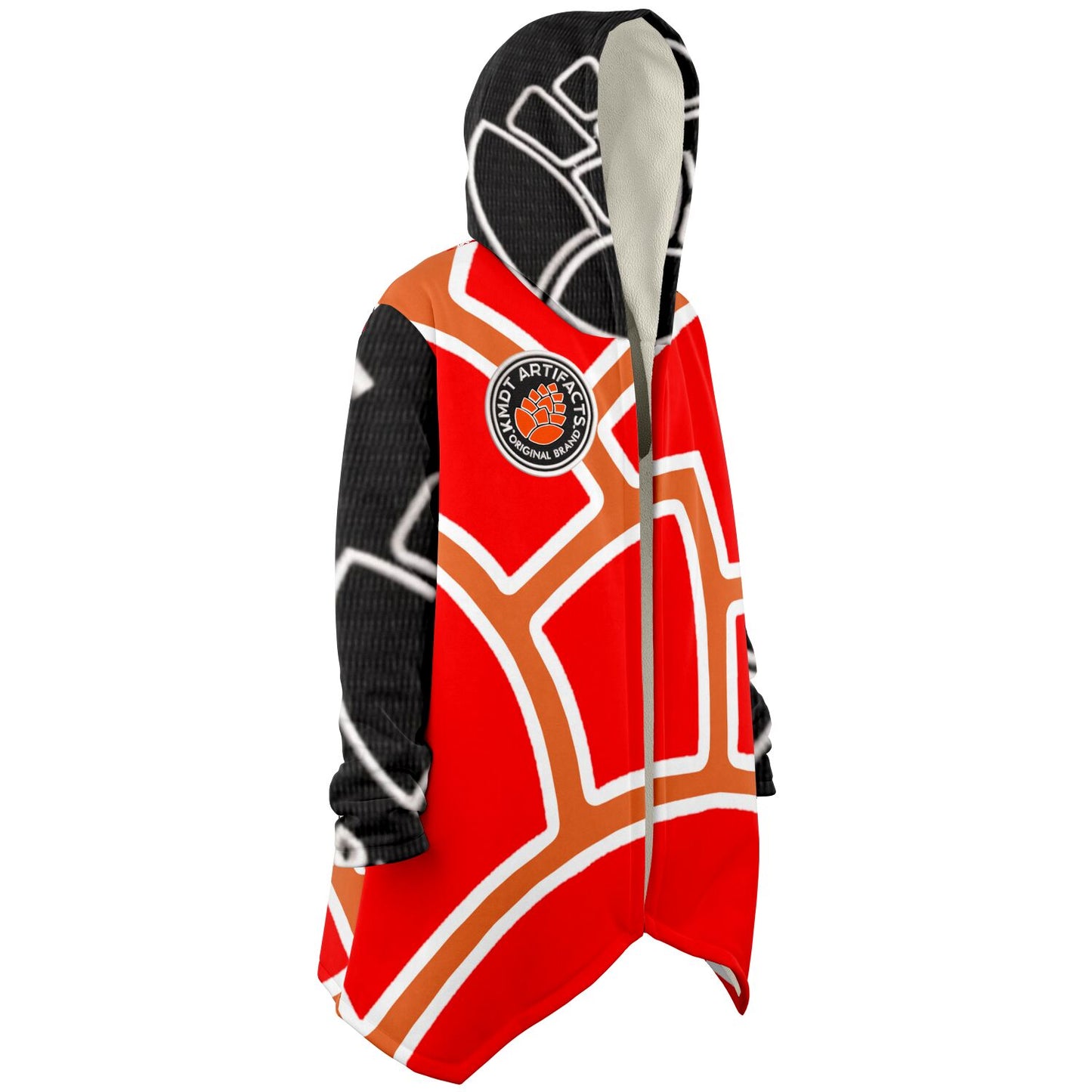 Microfleece Cloak - AOP Orange cone