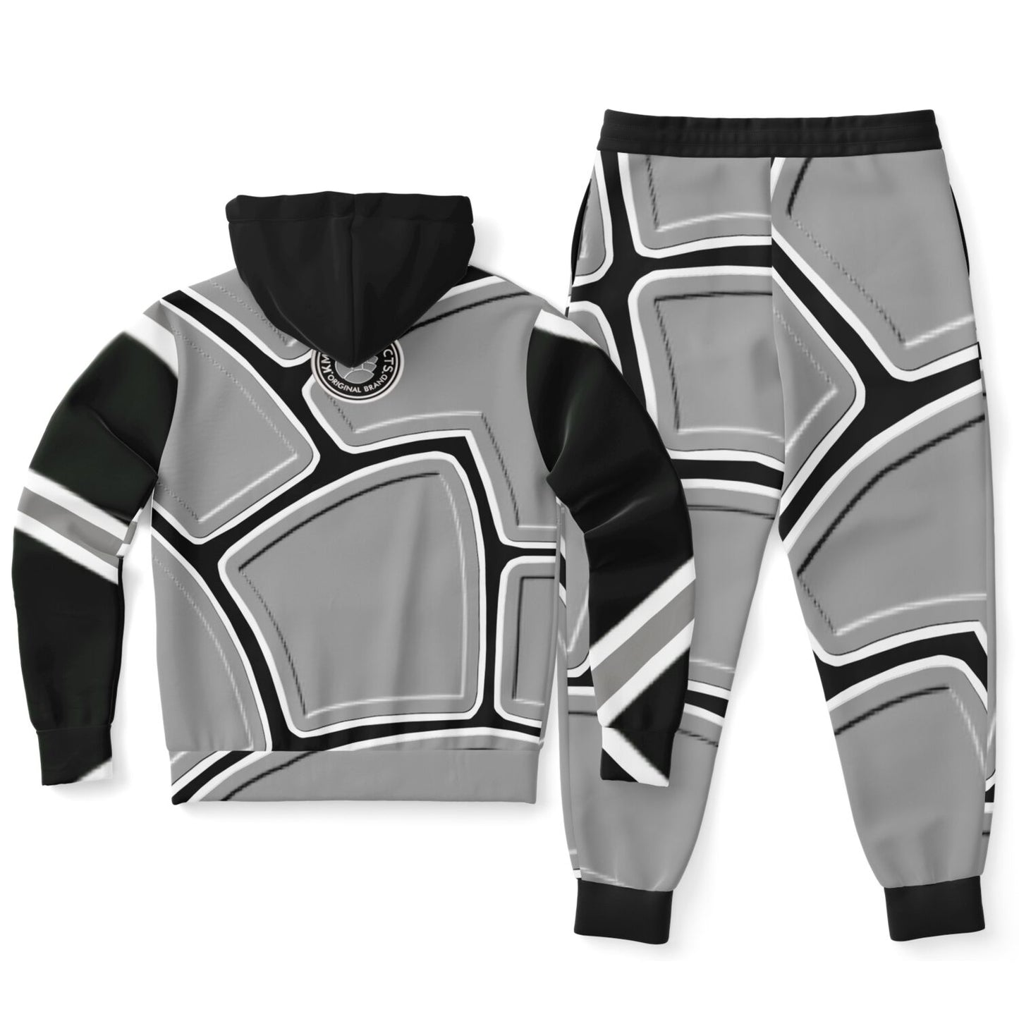 BlkGry Cone Athletic Ziphoodie & Jogger - AOP