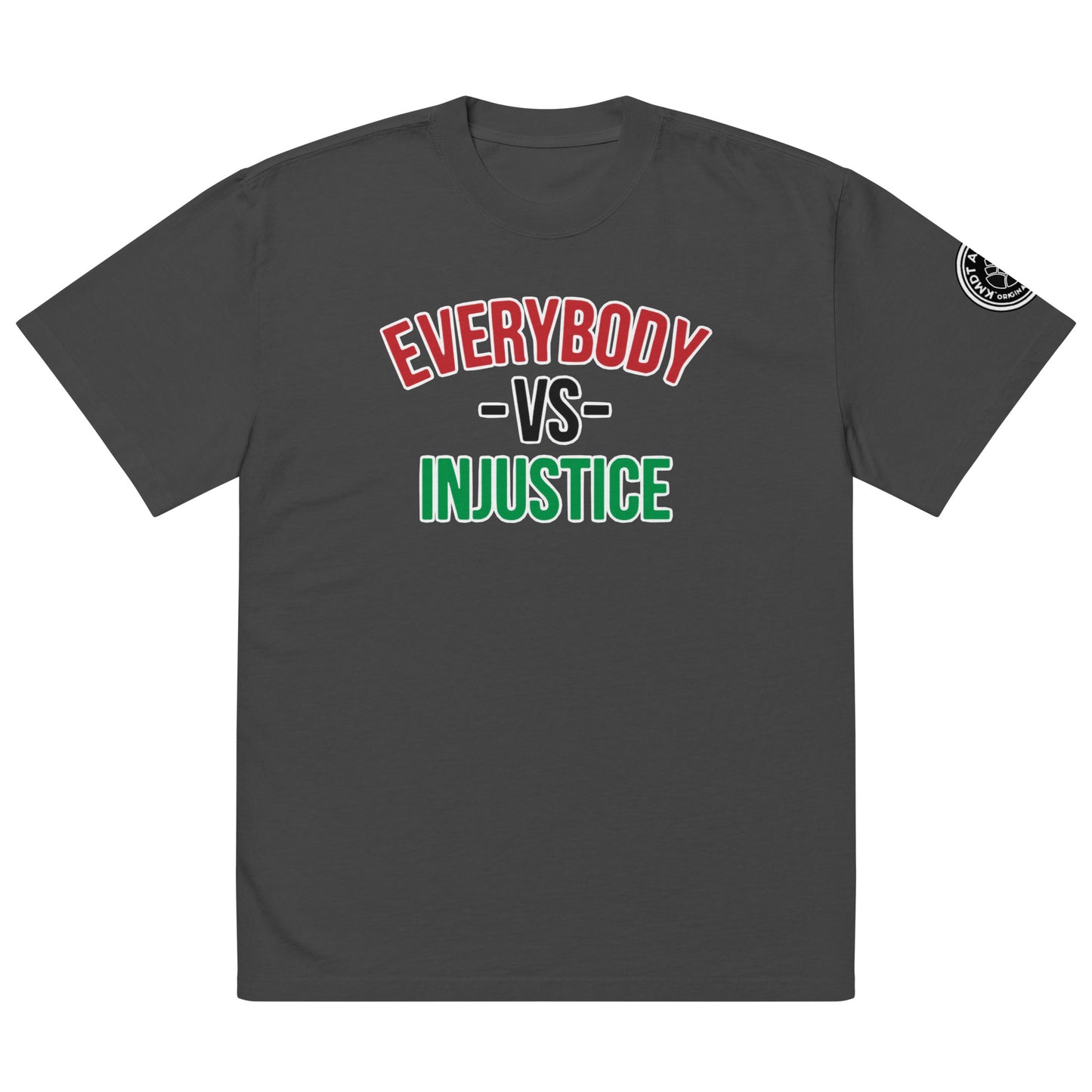 (BHM) Everyone Vs Injustice Oversized faded t-shirt