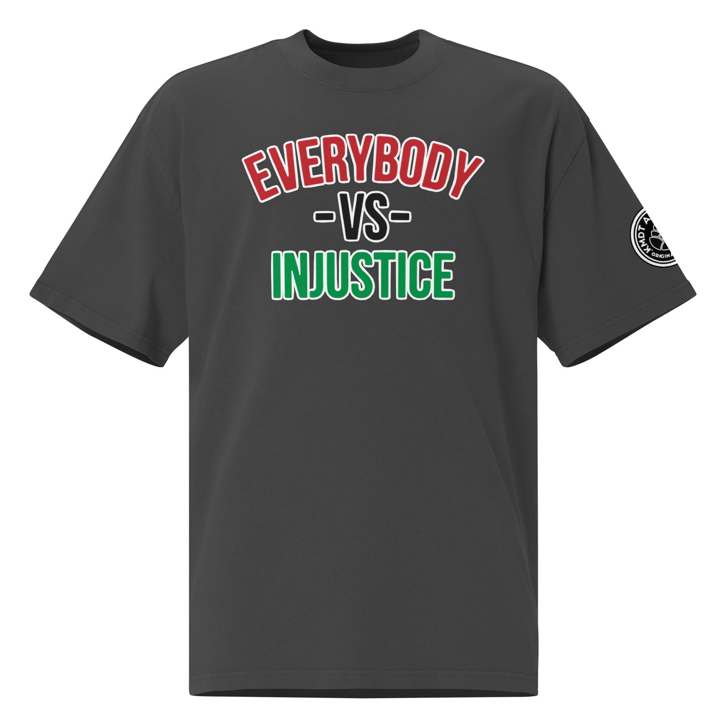 (BHM) Everyone Vs Injustice Oversized faded t-shirt