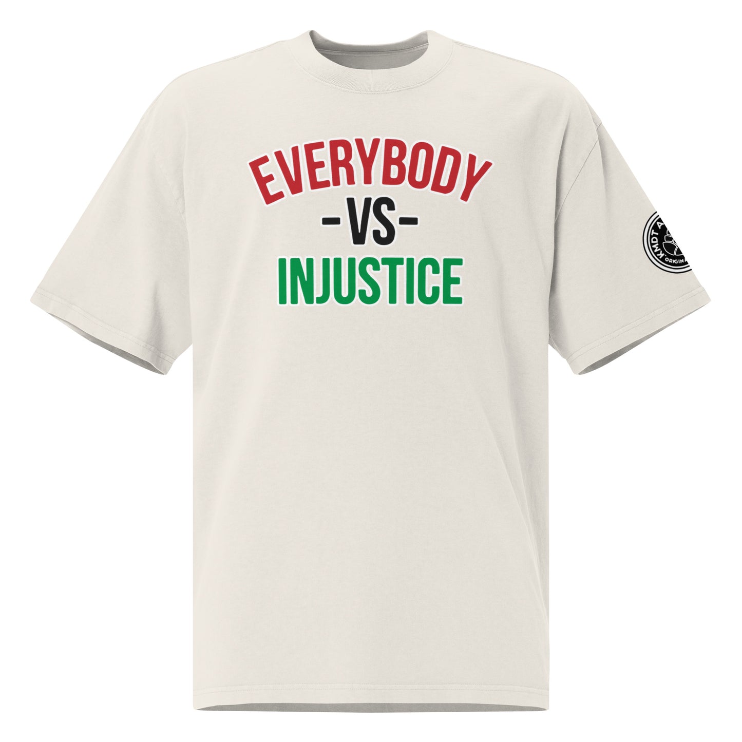 (BHM) Everyone Vs Injustice Oversized faded t-shirt