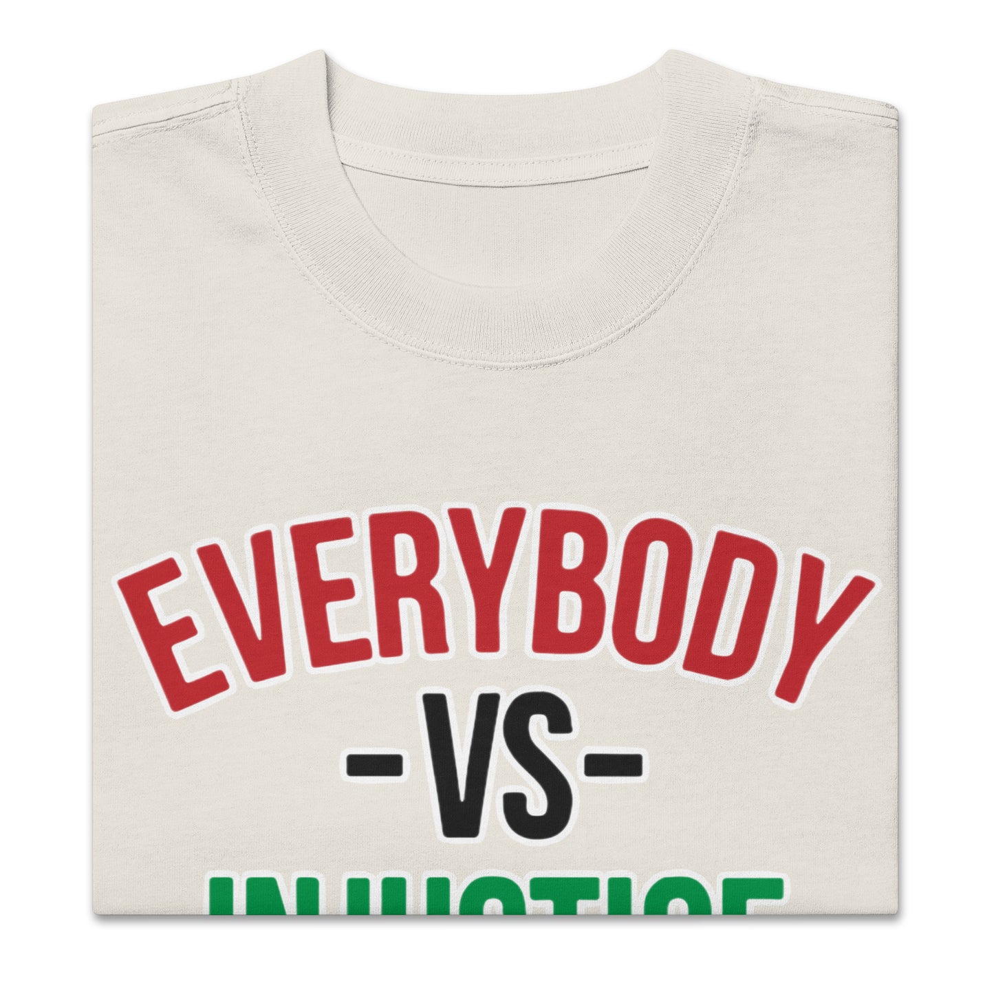 (BHM) Everyone Vs Injustice Oversized faded t-shirt