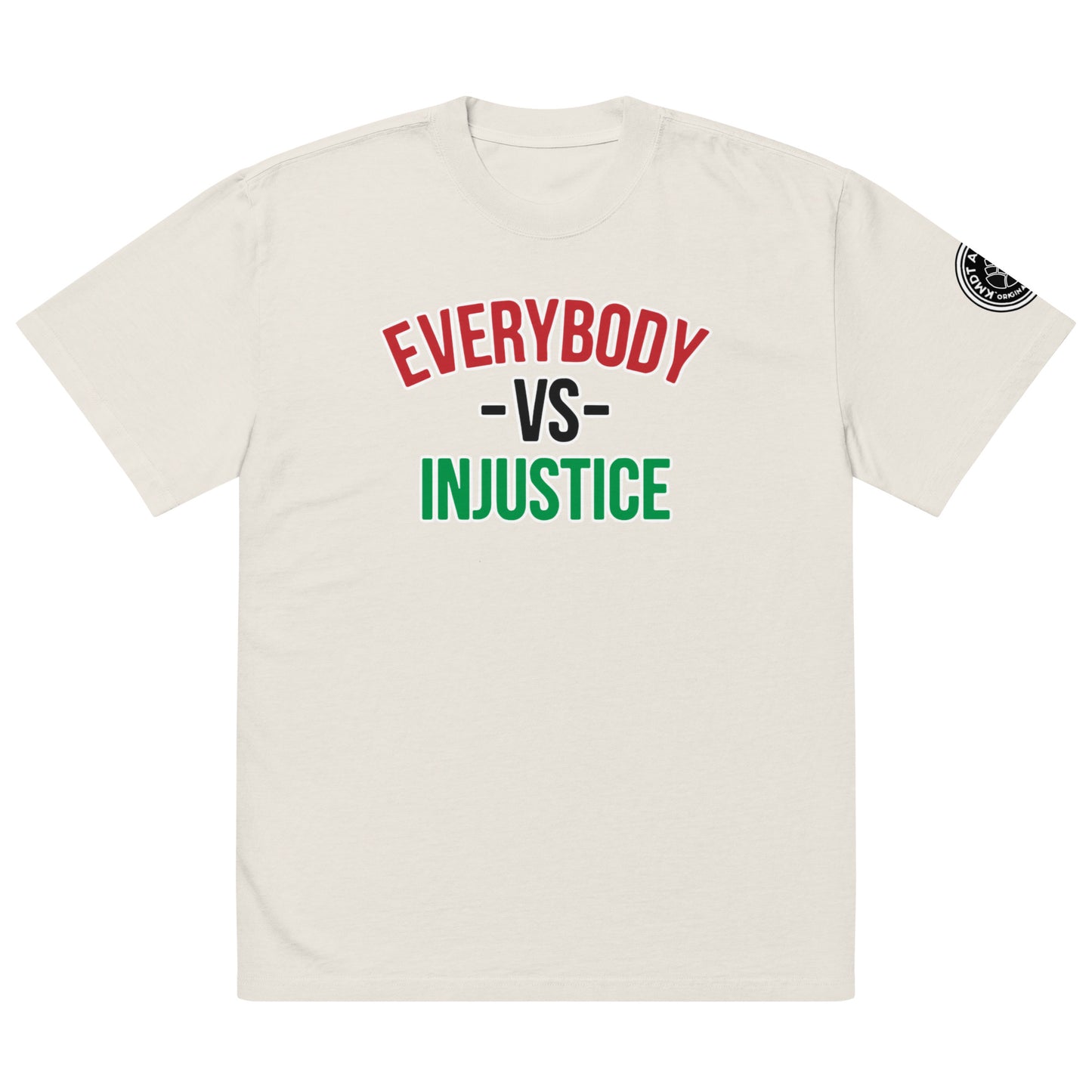 (BHM) Everyone Vs Injustice Oversized faded t-shirt