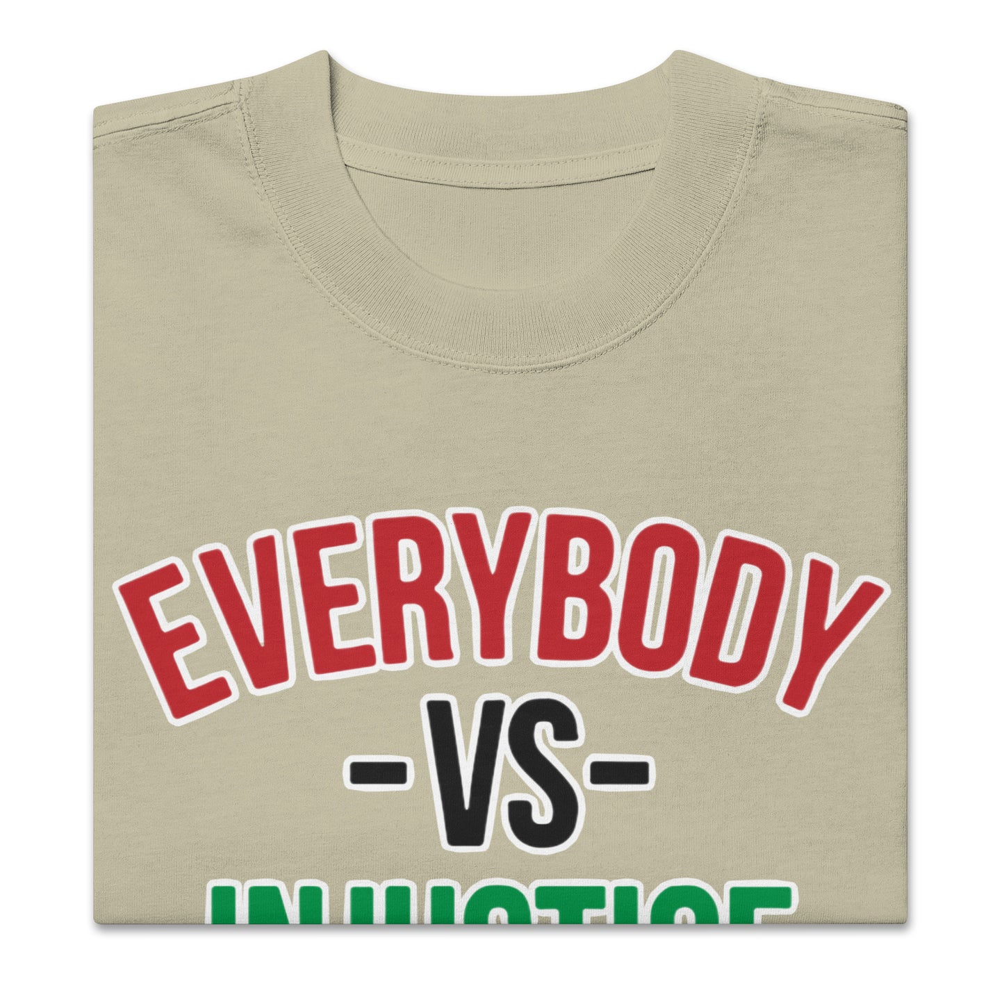 (BHM) Everyone Vs Injustice Oversized faded t-shirt