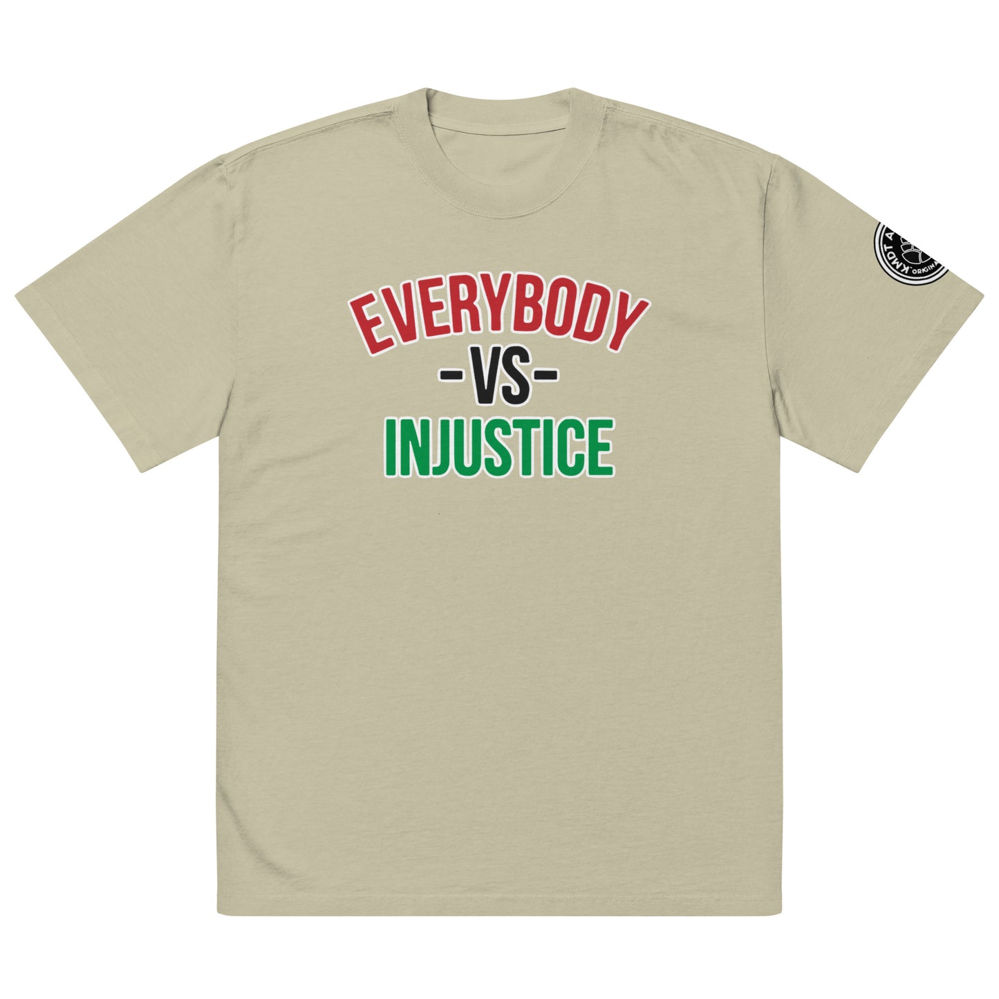 (BHM) Everyone Vs Injustice Oversized faded t-shirt