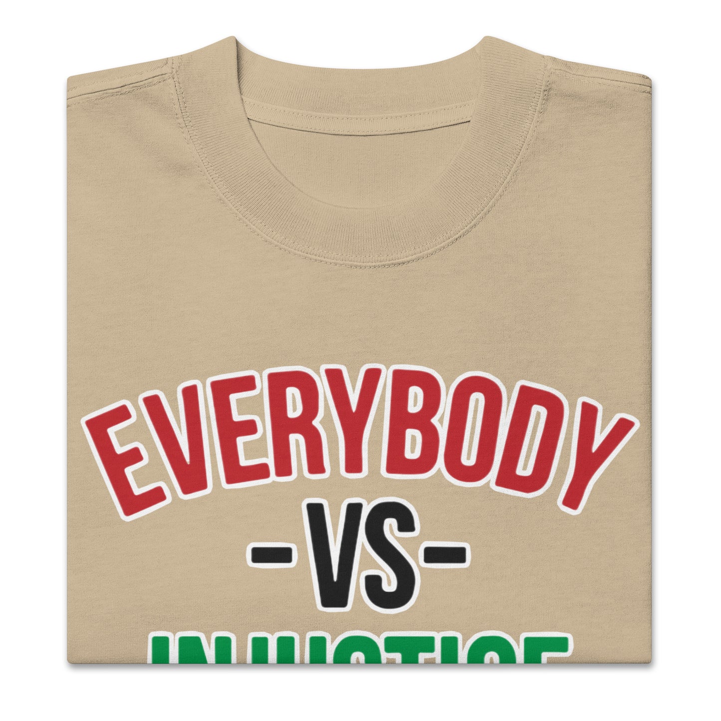 (BHM) Everyone Vs Injustice Oversized faded t-shirt