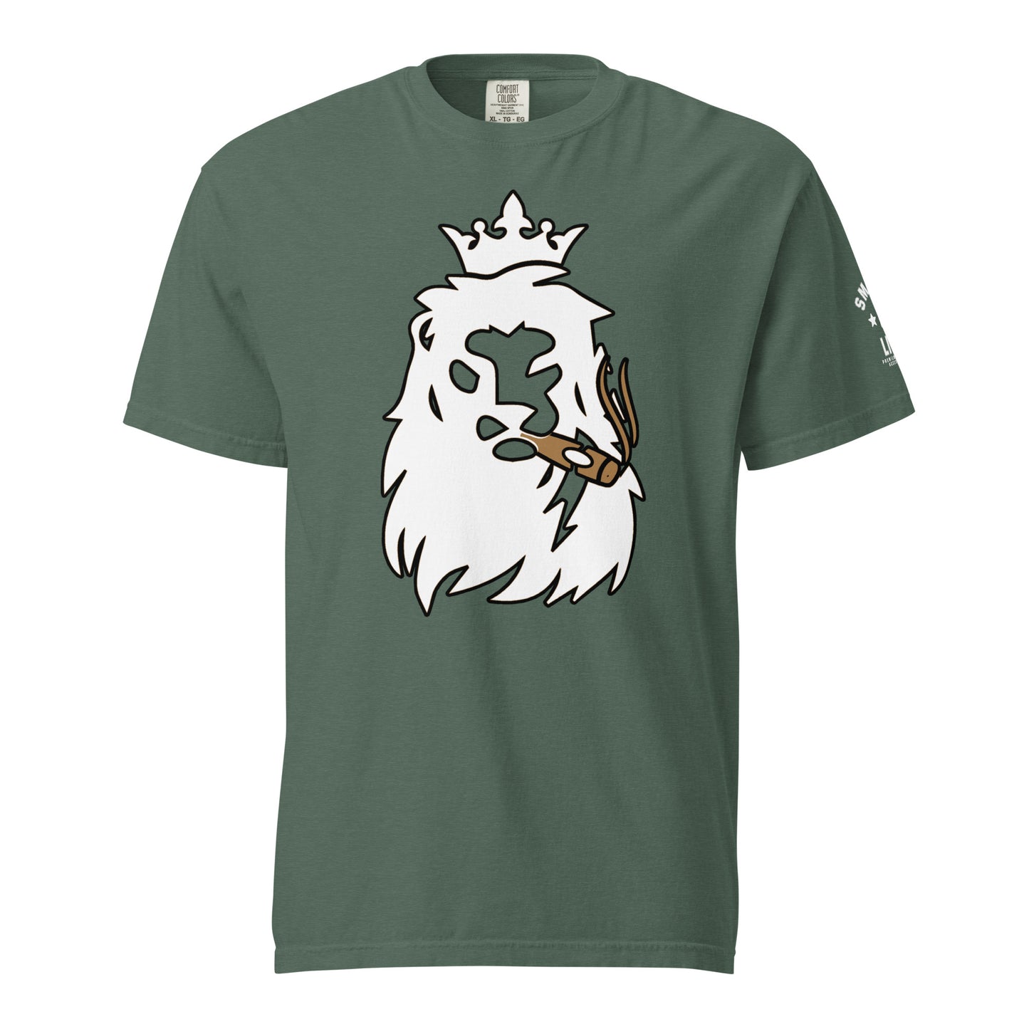 Smoking Lion BigFace Unisex garment-dyed heavyweight t-shirt