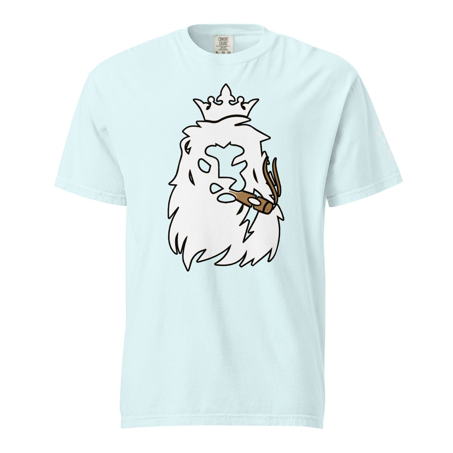 Smoking Lion BigFace Unisex garment-dyed heavyweight t-shirt