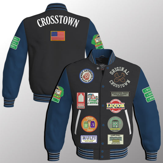 Original Crosstown Letterman Navy