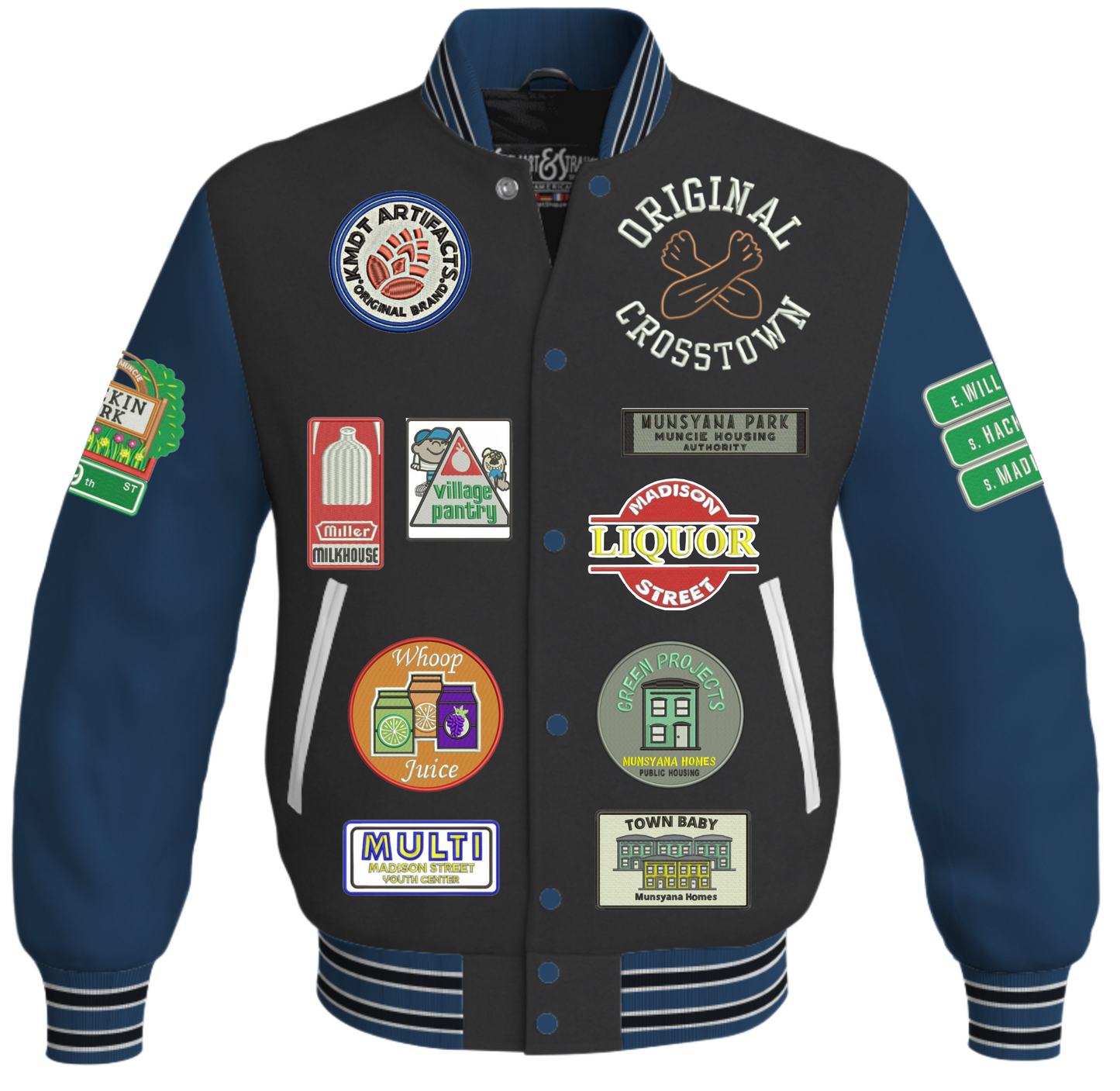 Original Crosstown Letterman Navy