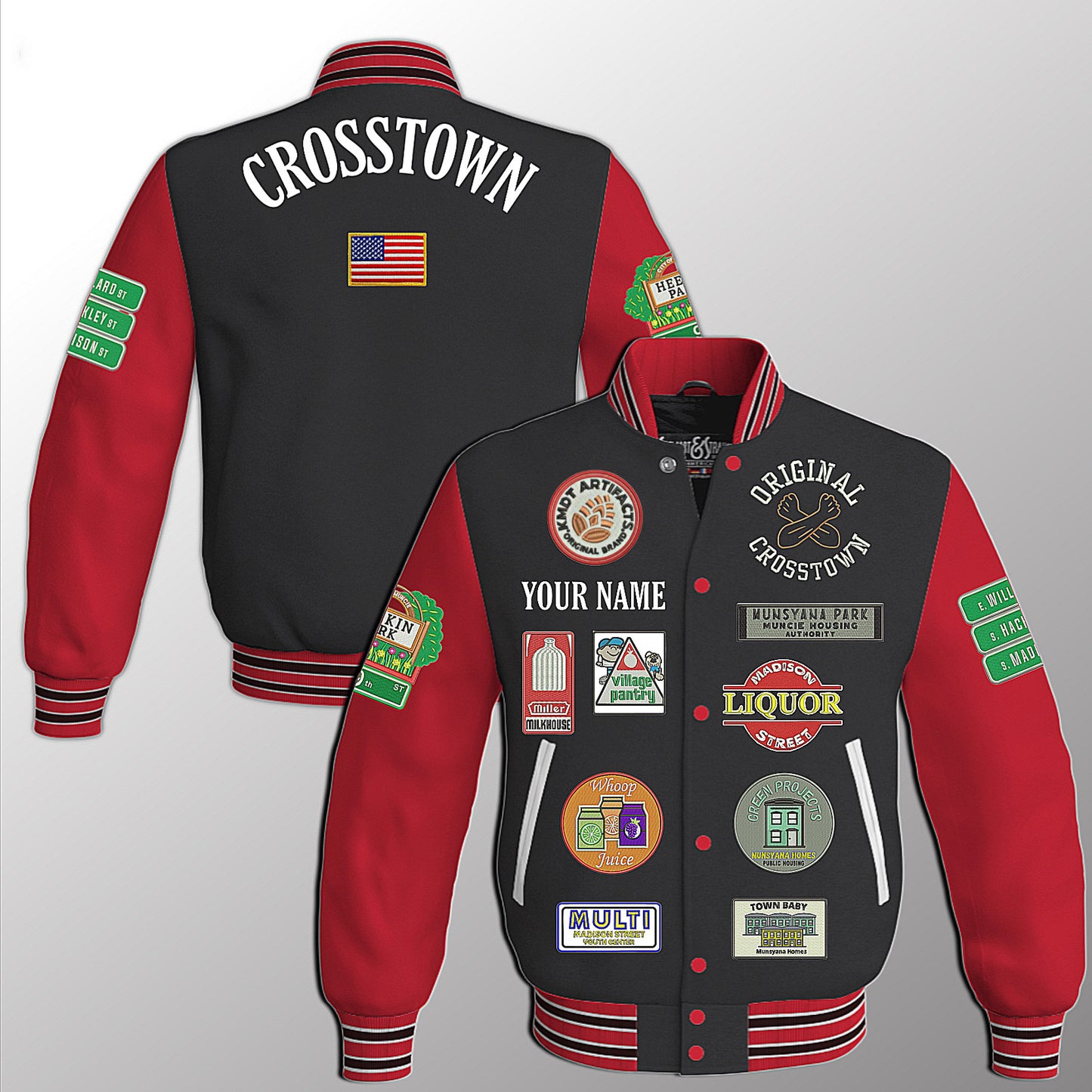 Original Crosstown Letterman Red