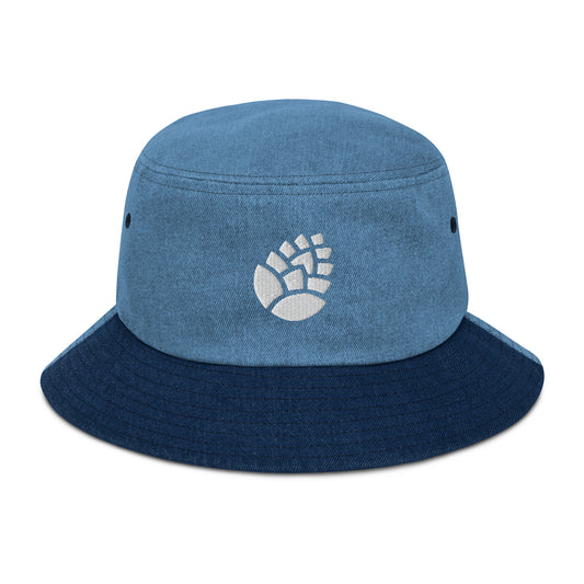 Pine Cone Denim bucket hat