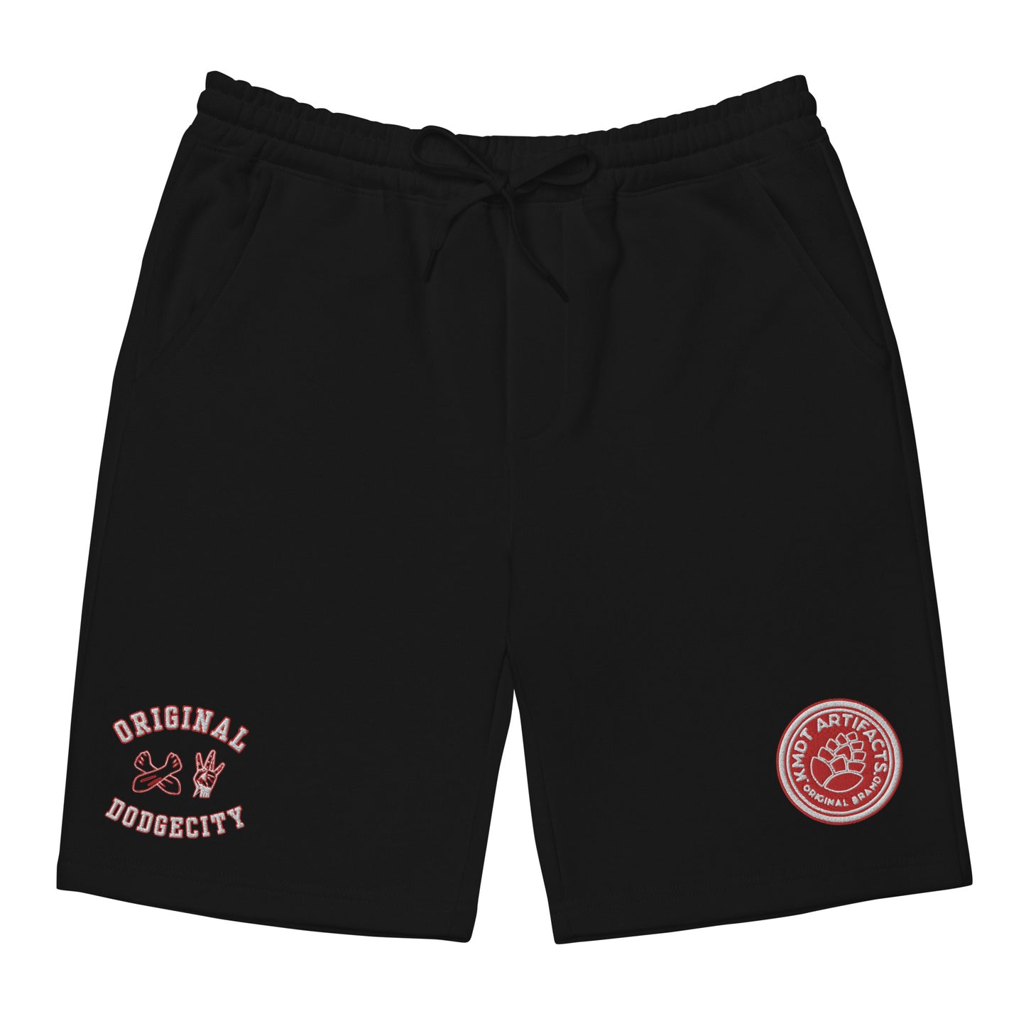 DodgeCity Red Men's fleece shorts