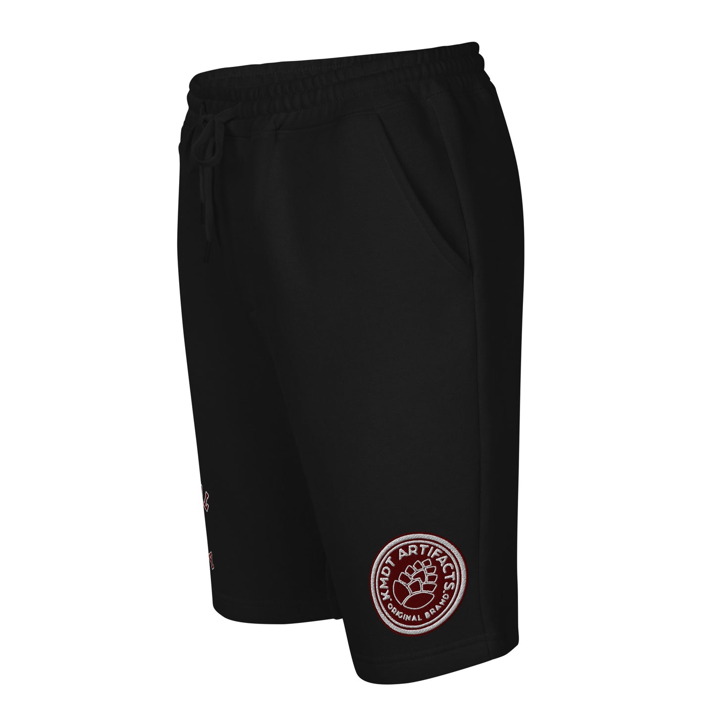 Dodge City maroon Men's fleece shorts