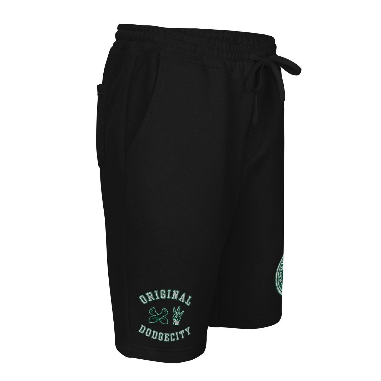 Dodge City green Men's fleece shorts