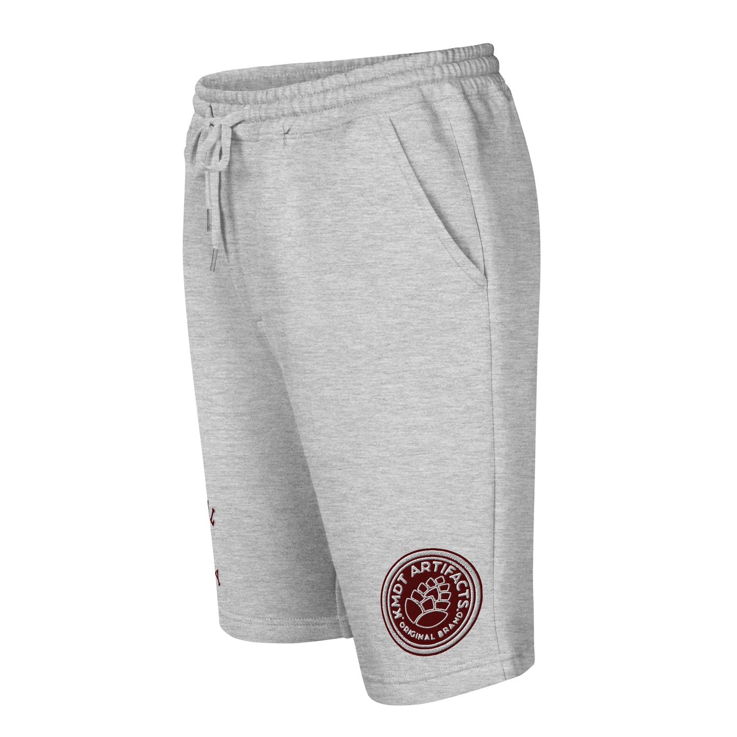 Dodge City maroon Men's fleece shorts