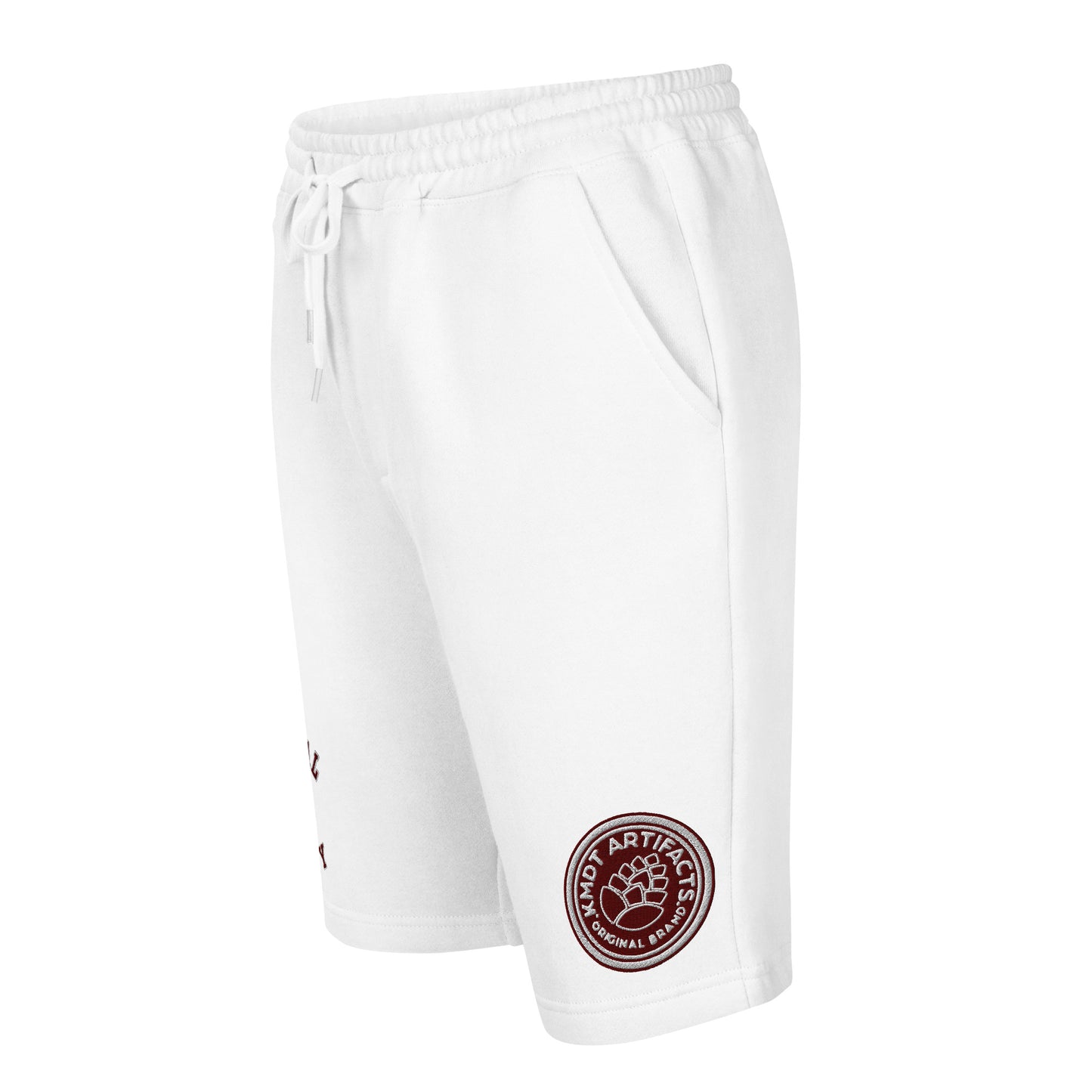 Dodge City maroon Men's fleece shorts