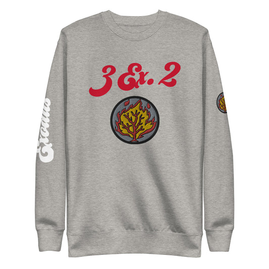 3 Ex. 2 BURNING BUSH Unisex Premium Sweatshirt/ Also in Charcoal Heather and Carbon Grey