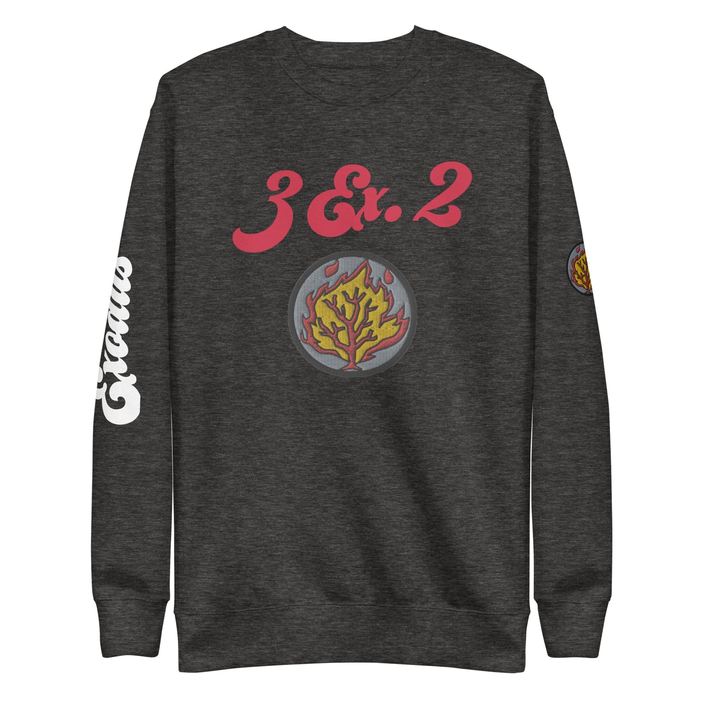 3 Ex. 2 BURNING BUSH Unisex Premium Sweatshirt/ Also in Charcoal Heather and Carbon Grey